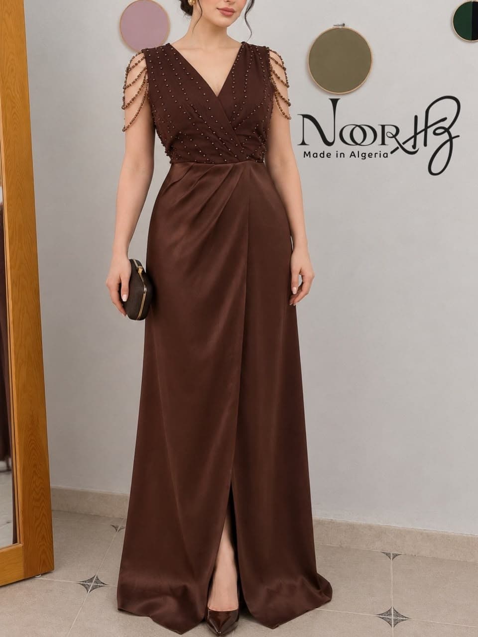 Robe marron élégante